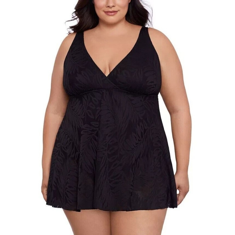 Swim Solutions Women's Plus Size Tummy Control One Piece. 18W. #A29 - Picture 1 of 4